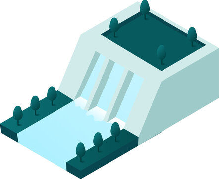 Go Green and Sustainable Living Concept. Sustainability and Green Technology for a Better Future. Hydroelectric Dam for Renewable Power Generation