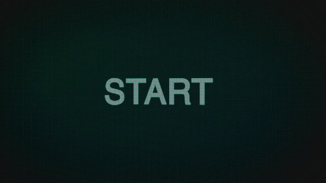 Start word text typing animation on a computer screen in After Effects. Motion graphics highlight beginnings, launches, and modern digital initiation concepts.