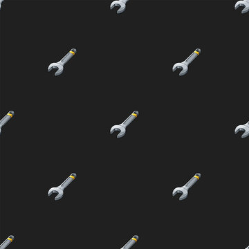 seamless pattern mechanic item with clean background