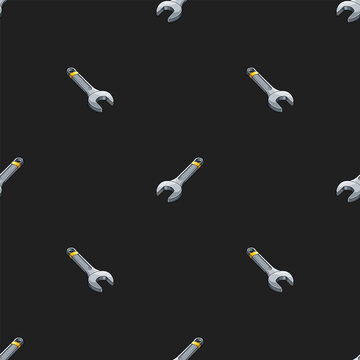 seamless pattern mechanic item with clean background
