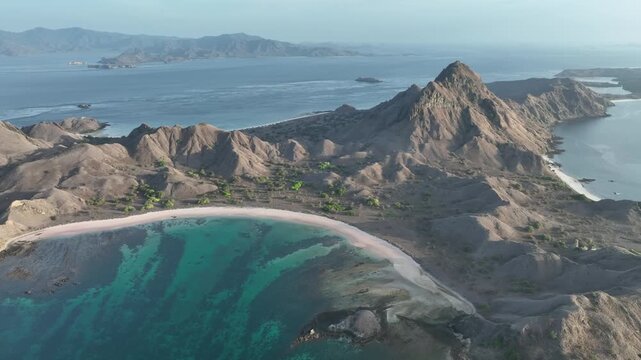 Aerial view of Padar island in Komodo national park, Indonesia