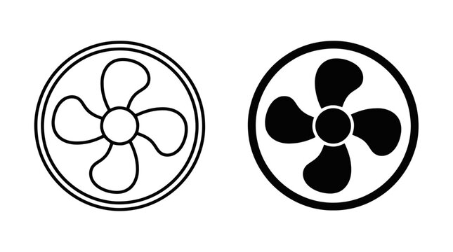 Vector illustration of fan icon vector on a transparent background