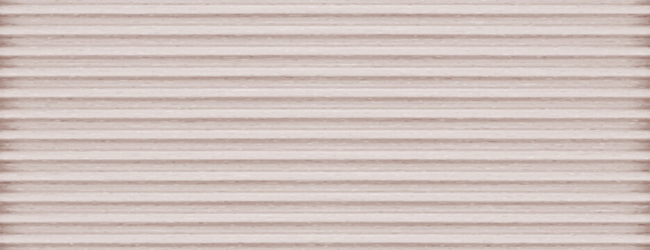 Cardboard beige horizontal textured corrugated background. Packaging container seamless Realistic 3d pattern. Wrapping paper siding bg design template. Vector illustration