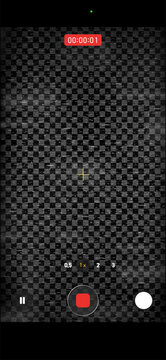 Mobile phone camera rec overlay mockup with cctv noise vintage effect isolated. Recorder cam display. Video or photo recording screen. Viewfinder Layout template. Vector illustration