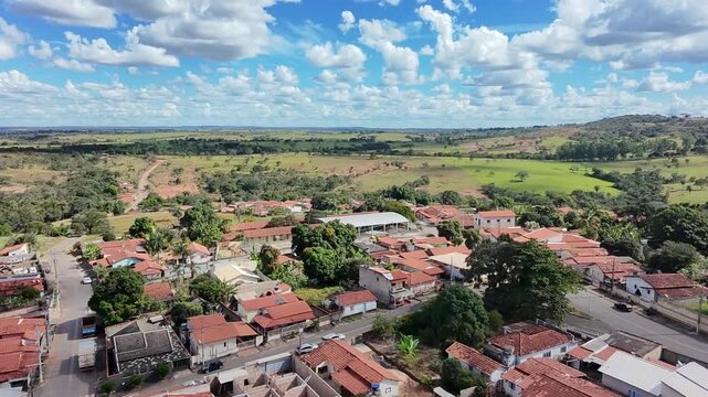 Vista a&eacute;rea geral de S&atilde;o Gon&ccedil;alo do Abaet&eacute;, Minas Gerais
