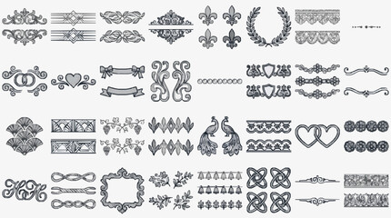 Elegant Ornamental Motifs Collection for Decorative Design Projects © Dina