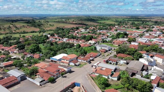 Vista a&eacute;rea geral de S&atilde;o Gon&ccedil;alo do Abaet&eacute;, Minas Gerais