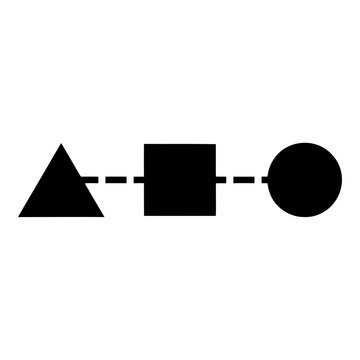 Geometric Shapes Sequence and Logical Pattern Concept