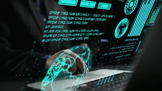 Explore the intersection of business and data analytics with a futuristic digital interface showcasing global connectivity and insights for modern professionals. Cipher
