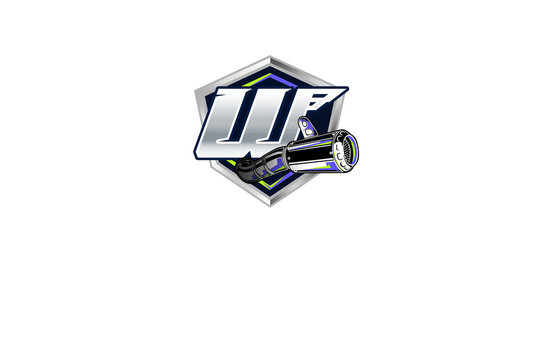 Silver metallic chrome crest shield logo badge for esports gaming team emblem