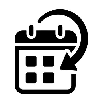 reschedule glyph icon