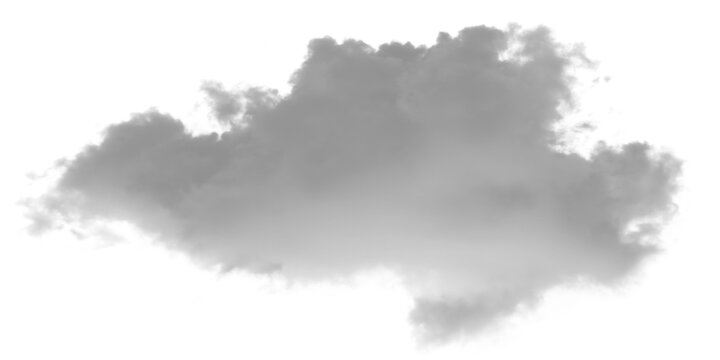 Isolated PNG cutout of a cloud on a transparent background, ideal for photobashing, matte-painting, concept art