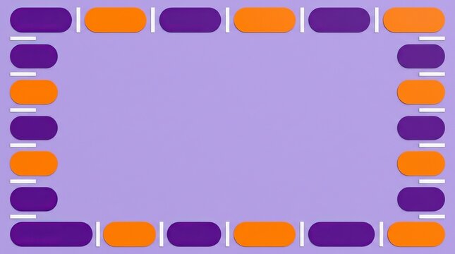 Purple and Bright Orange Rounded Rectangles