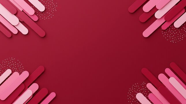 Pink and Cherry Red Pill Shapes with White Dots