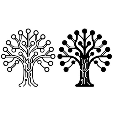 Ethical AI Decision Tree Governance Icon