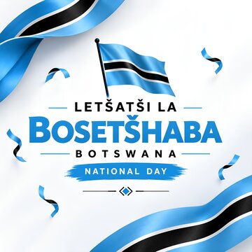 Botswana national day flag celebration design