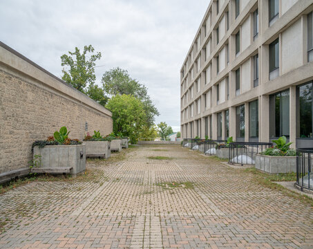 Rooftop walkway between Elizabeth Dafoe Library and Fletcher Argue Building, University of Manitoba
