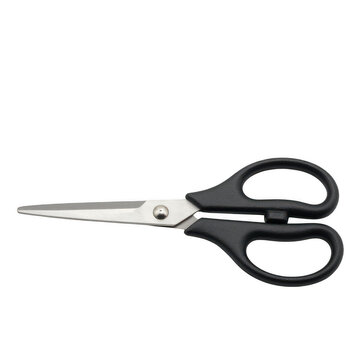 Black handled metal scissors for craft and office use with office supplies