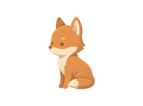 Ilustra&ccedil;&atilde;o de uma raposa fofa estilo cartoon