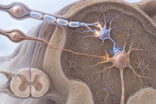 Neural Gate Control Modulating Pain Signal Transmission