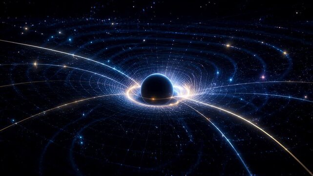 Spacetime Curvature Around Massive Object With Gravitational Field and Orbital Light Paths