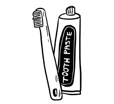 toothbrush and toothpaste