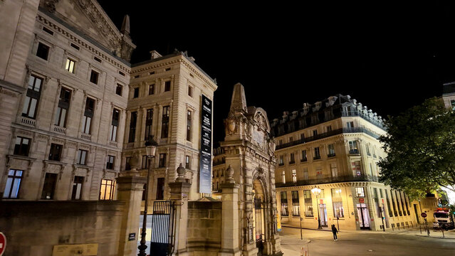 PARIS, FRANCE - SEPTEMBER 1, 2026 - Palais Garnier illuminated at night, showcasing Parisian culture and historic architecture