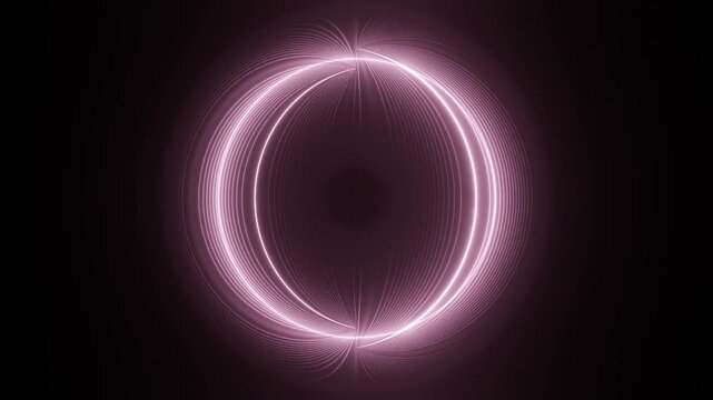 Pink Plasma Energy Orb Animation On Black Background