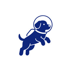 Fototapeta premium Dog Astronaut Logo.