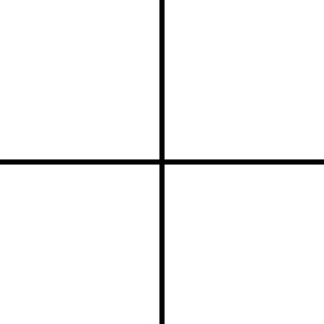 Black crosshair target grid intersection icon transparent PNG
