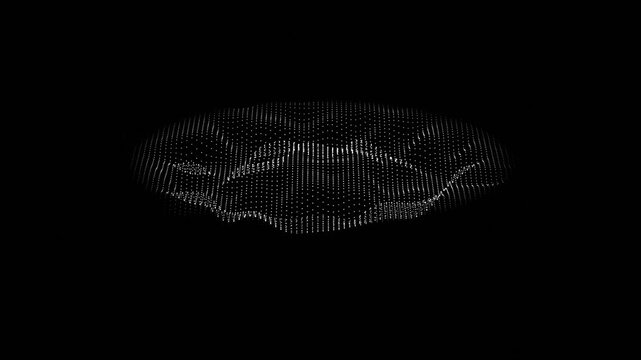 pulsing particle wave animation flowing digital data stream motion