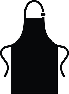 Silhouette of a classic kitchen apron for cooking and culinary professional use Vector