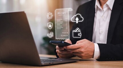 digital receipt management and cloud expense tracking system. automated financial data processing...