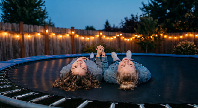 Teenage Best Friends Relaxing Together