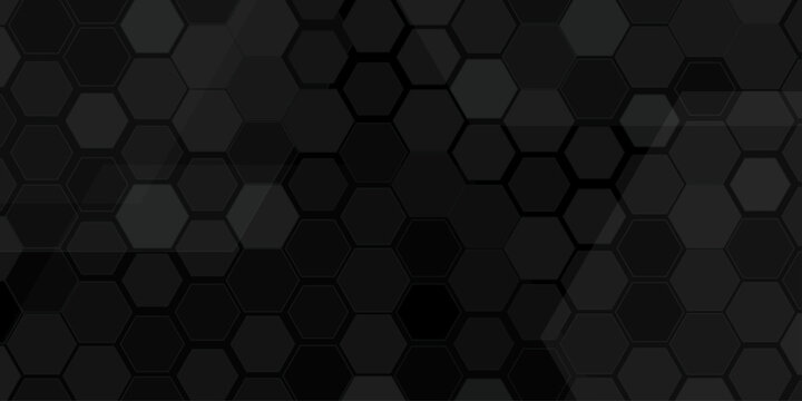 modern technology background abstract grid hexagon pattern futuristic style business banner design