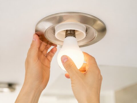 hotel ceiling light bulb replacement
