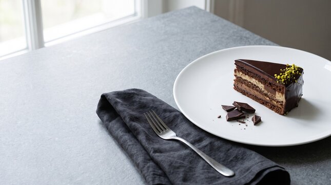 Minimalist Chocolate Cake Dessert