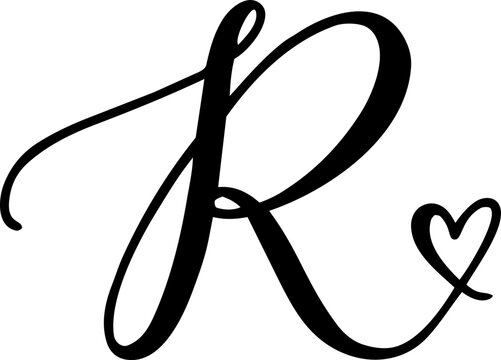 Elegant Wedding Capital Letter R Design