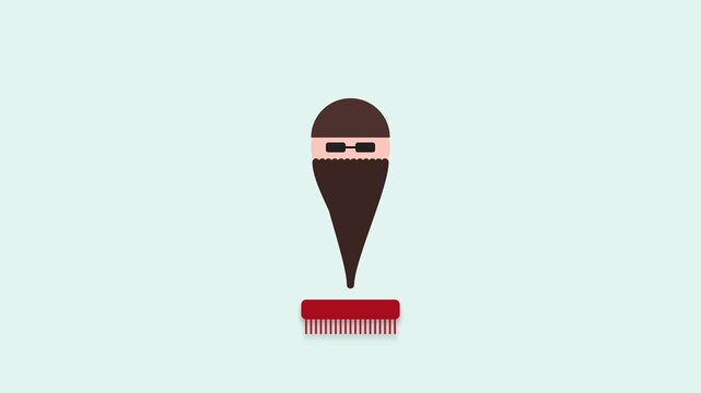World Beard Day Celebration Illustration with Grooming Concept
