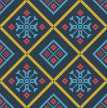 Cotton Argyle Knit Vector concept classic knit texture, geometric rhombus seamless pattern. Design for: apparel, fabric, fashion, decor. I drew this by myself, it&rsquo;s not AI generated