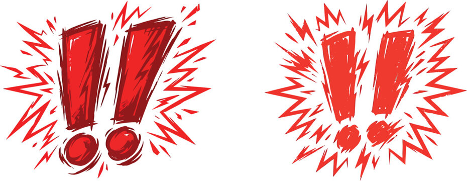 Explosion effect with double exclamation marks