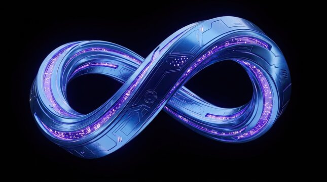 3d render of a glowing neon sign on a black background