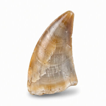 tudio Macro Shot of Fossilized Carnivorous Fish Tooth Specimen with Enamel Texture