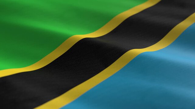 Tanzania - waving flag loop