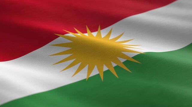 Kurdistan - waving flag loop