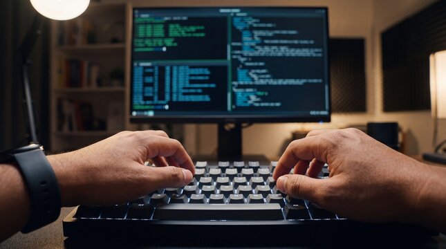 Young Southeast Asian Man Encrypting Sensitive Digital Data