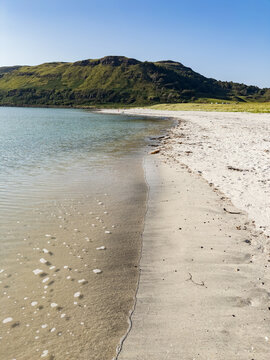 Summer evening at the bay at Calgary Beach on the Isle of Mull, Scotland.