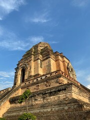 Fototapeta premium Ancient Buddhist Temple Exterior in Chiang Mai, Thailand