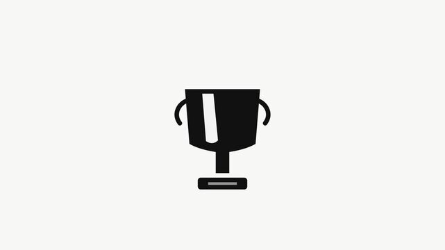 Simple icon representing a trophy or award, symbolizing achievement, success, and victory