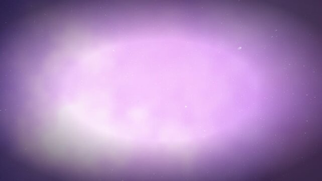 Animation spiral particle galaxy slowly rotating in deep space starfield, glowing white core with blue and pink stars, astronomy science background